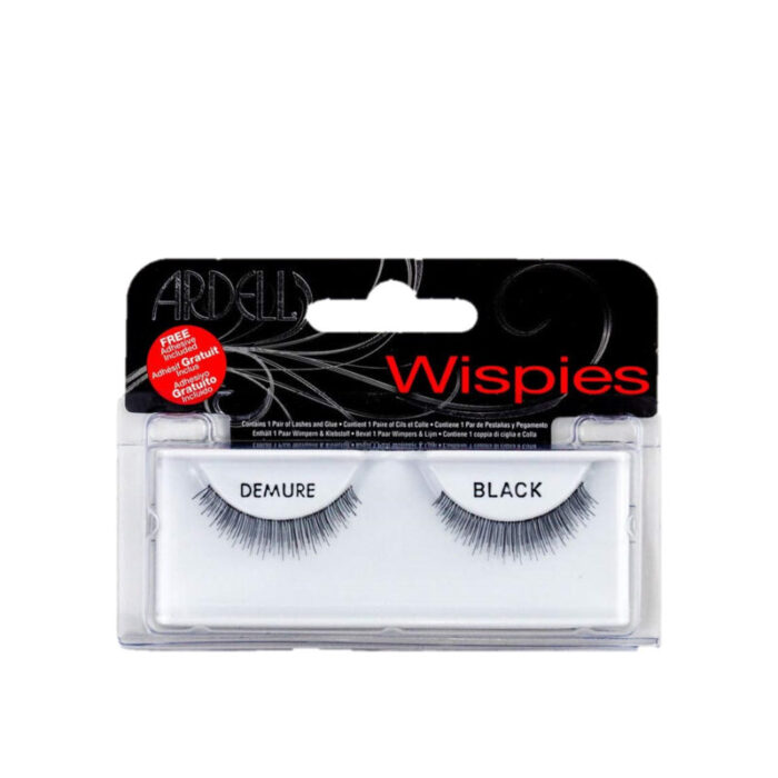 ardell wispies demure black lashes x1 pair