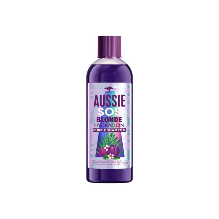 aussie sos blonde hydration purple shampoo 290ml