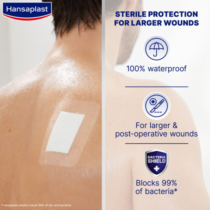 hansaplast med aqua protect xxl sterile waterproof wound plasters