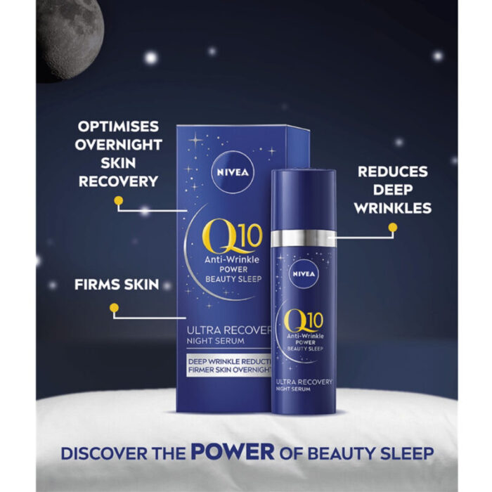 nivea q10 anti wrinkle power ultra recovery night serum 30ml 2