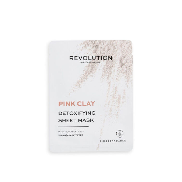 revolution skincare pink clay detoxifying sheet masks